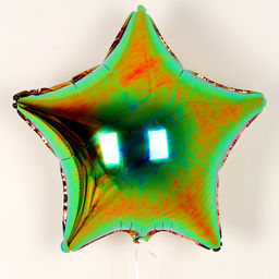 Цена за 2 шт. Воздушный шар фольгированный 18 Звезда, цвет майский жук