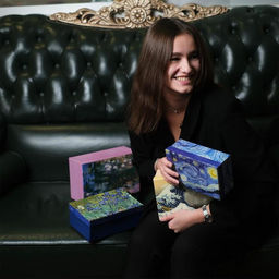 Коробка прямоугольная Ван Гог. Звездная ночь, 20 х 12.5 х 7.5 см - Дарите счастье фото 5