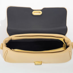 Сумка-мессенджер на застёжке, длинный ремень, цвет тёмно-бежевый - Simaland фото 7