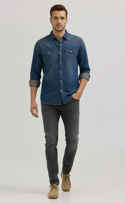 Джинсы DOUBLE TREND 003 grey