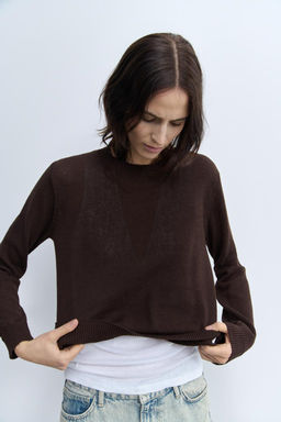 PLAIN RUSTIC KNIT SWEATER
