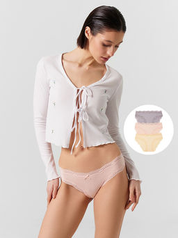 Трусы слипы женские в наборе, 3 шт