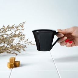 Кружка керамическая Доляна Coffee break, 180 мл, цвет чёрный  фото 7