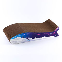 Когтеточка из картона с кошачьей мятой Кит, 45 см х 20 см х 9 см - Пушистое счастье фото 2