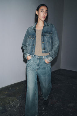 ZW COLLECTION BAGGY MID-WAIST JEANS