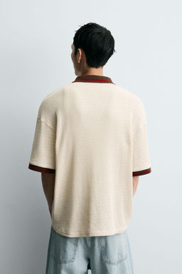 RETRO STRUCTURED FOOTBALL POLO SHIRT - Zara фото 3