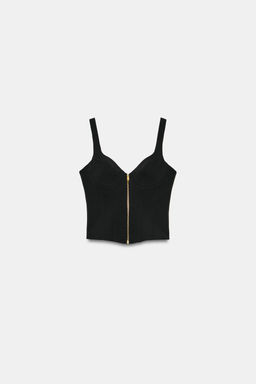 TOP CORSETERO CREMALLERA / Negro - Zara фото 7