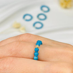 Кольцо на резинке из Апатита 18 р.