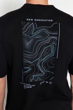 TRENDYOL MAN Beyaz Oversize/Genis Kesim Bask?l? %100 Pamuklu T-Shirt TMNSS23TS00238 - Trendyolmilla фото 5