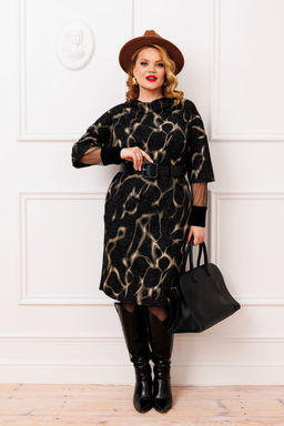 Платье AGATTI 5814 Черный с золотом