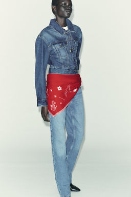 MAXI EMBROIDERED KNIT BANDANNA - Zara фото 2