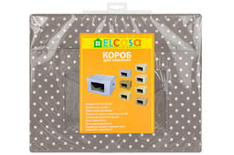 Короб складной для хранения 50*40*30 см Горошек капучино + 2 ручки и прозрачное окно - Elan gallery фото 7
