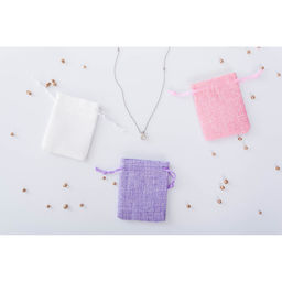 Цена за 10 шт. Мешочек подарочный из холщи, розовый, 7 х 9 см - Simaland фото 2