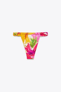 PRINTED TIE-SIDE BIKINI BOTTOMS - Zara фото 4