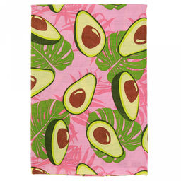 Шторы для кухни, 2шт 148х160см "Авокадо, вид 7/1", на шторной ленте, рогожка (хлопок 100%) 171г/м2, упаковка классическая, пакет ПВХ 32х41см, "Домашняя мода" (Россия)