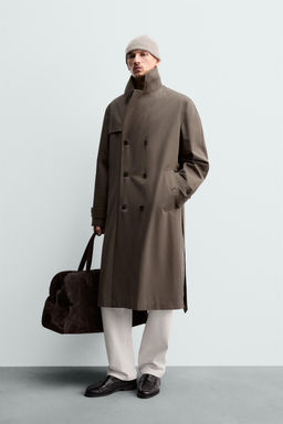 TRENCH WATER REPELLENT MANTECO® ORIGINS / Marr?n / Topo