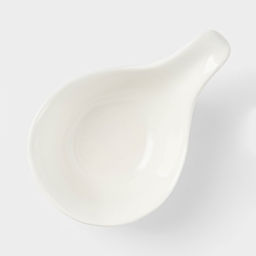 Соусник «Капля», 85 мл, 12×8×5.5 см, керамика, белый