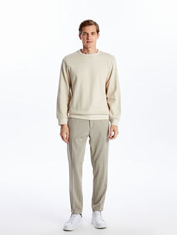 Bisiklet Yaka Uzun Kollu Erkek Sweatshirt