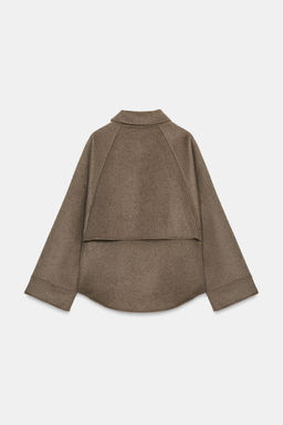 WOOL BLEND JACKET WITH ZIP ZW COLLECTION - Zara фото 14