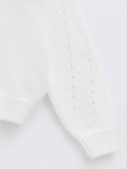 CONTE Джемпер с фактурным узором пряжи с хлопком LDK 133 off-white
