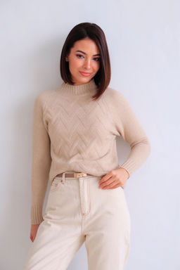 Martichelli Джемпер бежевый зигзаг фото 3