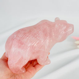 Фигурка Медведь из Розового кварца