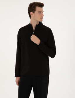 Siyah Regular Fit Sweatshirt - Pierre cardin фото 3