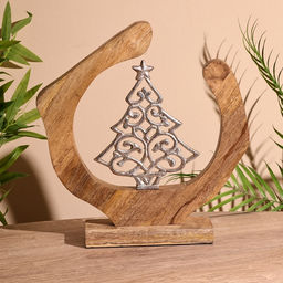 Сувенир интерьерный в деревянном кольце Ёлочка, 25?8?28 см