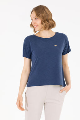 U. S. Polo Assn Женская темно-синяя футболка с круглым вырезом