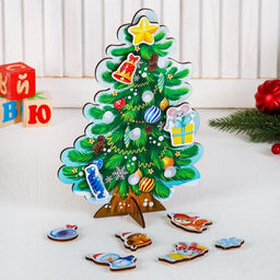 Головоломка. Липучки Наряди ёлочку - Лесная мастерская фото 3