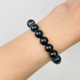 Браслет регулируемый из Шунгита и Гематита от 20 см