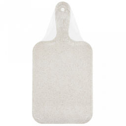 Доска разделочная пластмассовая "Точка" 16,8х33,7х0,4см, прямоугольная, с ручкой, защитный борт, с текстурой против скольжения продуктов, отверстие для подвешивания, бежевый, в т/у пленке (Китай)