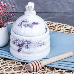 Банка для меда 280 мл / FY22003 /уп 36/ Лаванда - Галеонтрейд фото 6