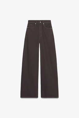 TRF HIGH-WAIST EXTRA WIDE-LEG JEANS - Zara фото 7