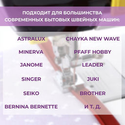 Цена за 2 шт. Лапка для швейных машин, для вшивания потайной молнии с направляющей, 2.2×1.8×0.8 см