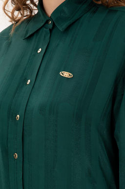Женская темно-зеленая рубашка с длинным рукавом Неожиданная скидка в корзине - U.s. polo assn фото 7