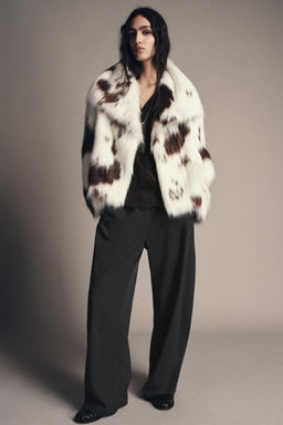 FAUX FUR JACKET ZW COLLECTION LIMITED EDITION - Zara фото 5