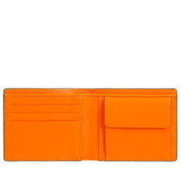 Итальянский мужской кожаный кошелек DuDu серии Azzorre | черно-оранжевый - Dudubags фото 3