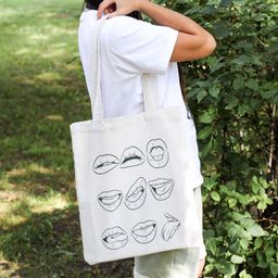 Эко-шоппер из 100% хлопка "LIPS"