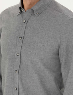 Gri Slim Fit Uzun Kollu G_mlek - Pierre cardin фото 7