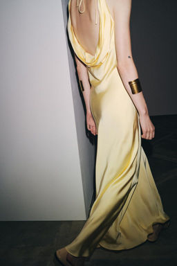 ZW COLLECTION LONG SATIN DRESS - Zara фото 7