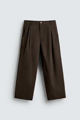 PLEATED WIDE-LEG TROUSERS - Zara фото 15