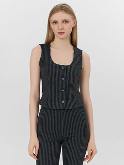 Жилет женский в полоску