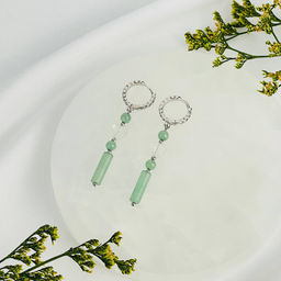 Серьги из Авантюрина и Горного Хрусталя