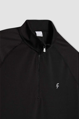 DeFactoFit Длинная футболка с воротником-стойкой и принтом в стиле спортсмен с длинными рукавами  фото 9