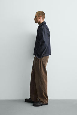 JEANS RELAXED FIT ACABADO EFECTO ENCERADO / Marr?n - Zara фото 4