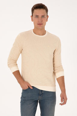 Erkek Krem Sweatshirt