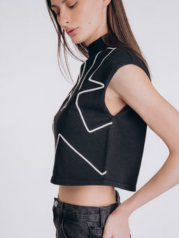 Женский джемпер без рукавов ( арт. 5221TBC) - Indefini фото 3