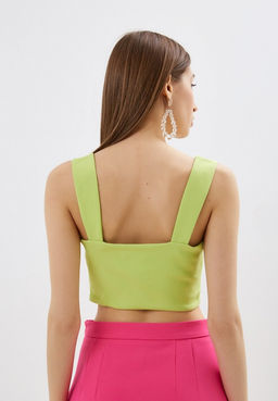 Укороченная блузка-топ корсетного дизайна - Incity фото 9