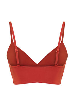 TRENDYOLMILLA Kiremit Ucgen Drape Detayl? Bikini Ustu TBESS25BU00049  фото 6